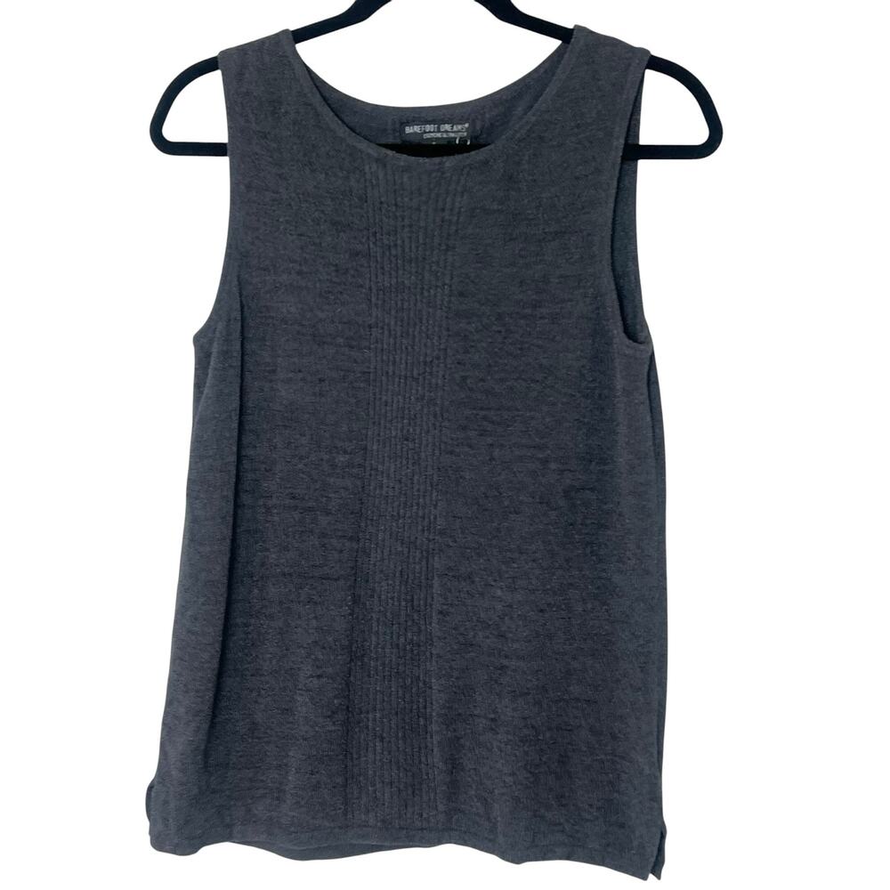 NWT Barefoot Dreams Cozychic Ultra Lite Knit Tank Top Soft Lounge Gray Small